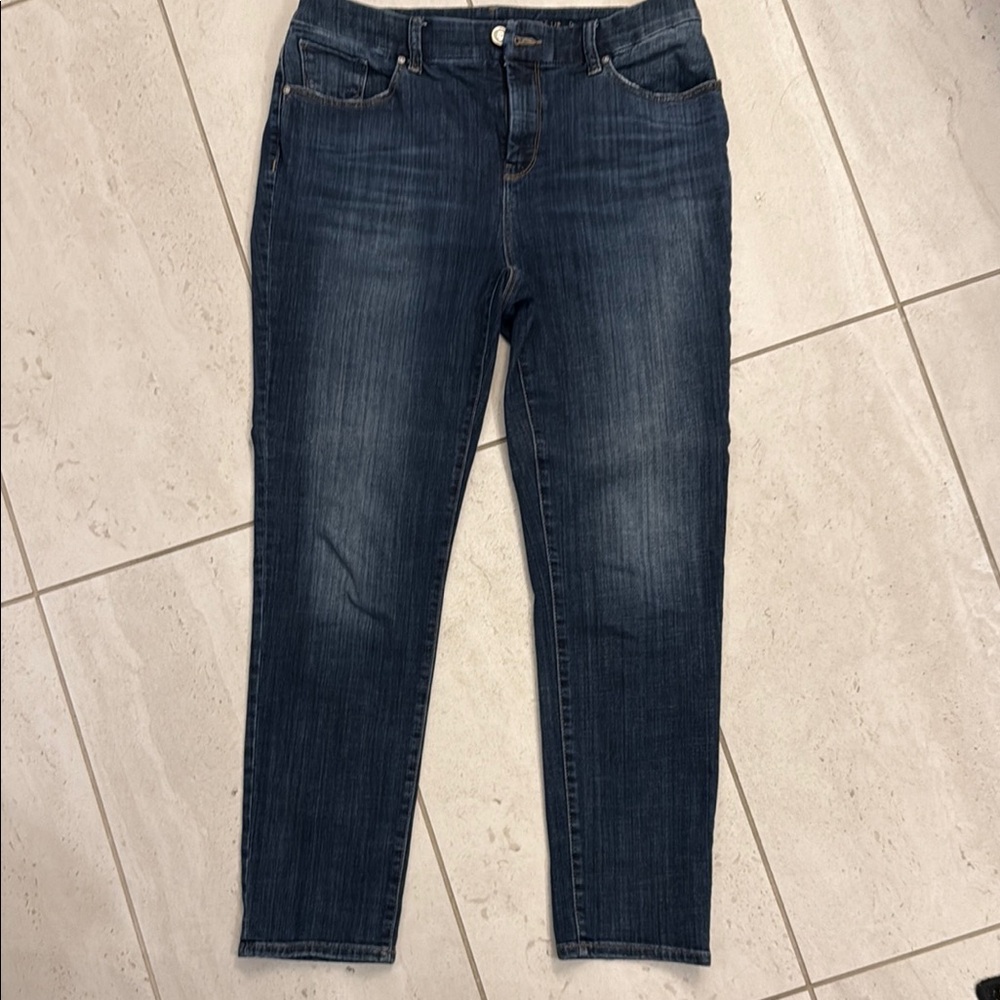 Chico's Blue Ankle Cropped Jeans Classic Fit